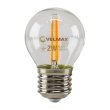 Лампа світлодіодна FILAMENT G45 2W E27 VELMAX помаранчева