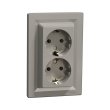 EPH9900169 Розетка з з.к. подвійна, бронза, ASFORA, Schneider Electric