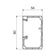 PK 90X55 D_HD Короб парапетний 90х55мм, 2м, білий, Kopos (ціна за 1м)