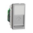 NU341030 Розетка комп'ютерна RJ45, 1 модуль, Cat.5E, алюміній, New Unica, Schneider Electric