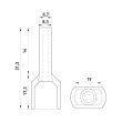 s4037012 Ізольований наконечник втулковий на 2 проводи, 2х16мм², 14мм, сірий ENEXT, 100шт