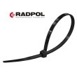 Кабельна стяжка 300х4,8мм, чорна Radpol (100шт/уп)