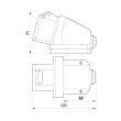 p012001 Силова розетка стаціонарна 3р, 16А, IP44, e.socket.pro.3.16, E.Next