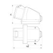 p012002 Силова розетка стаціонарна 3р, 32А, IP44, e.socket.pro.3.32, E.Next