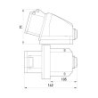 p012008 Силова розетка стаціонарна 5р, 32А, IP44, e.socket.pro.5.32, E.Next