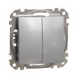 SDD113108 Вимикач 2кл. прохідний, алюміній, Sedna Design, Schneider Electric