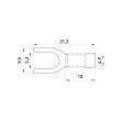 s2036025 Наконечник вилковий 1.5-2.5 мм², синій, ізол., e.terminal.stand.sv.2.5.blue, E.Next