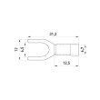 s2036045 Наконечник вилковий 4-6 мм², чорний, ізол., e.terminal.stand.sv.5,5.6.black, E.Next