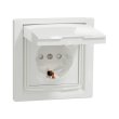 EPH3100321 Розетка з з.к. з кришкою і шторками, IP44, біла, ASFORA, Schneider Electric