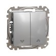 SDD113104 Вимикач для жалюзі 2кл., алюміній, Sedna Design, Schneider Electric