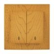 24251009 Вимикач 2кл., прохідний, дуб, Touran, Nilson