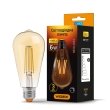 Лампа світлодіодна LD FILAMENT ST64FAD 6W E27 VIDEX бронза диммерна