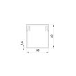 s033010 Короб пластиковий 80х60мм, 2м, білий, е.trunking.stand.80.60, E.Next (ціна за 1м)