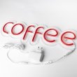 Неонова вивіска "COFFEE", Red, з контролером, 480х145мм