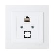 24111044 Розетка комп'ютерна RJ45, Cat.5E, біла, Touran, Nilson