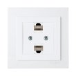 24111046 Розетка комп'ютерна подвійна RJ45, Cat.5E, біла, Touran, Nilson
