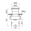 p0810122 Кнопка "грибок" з фіксацією e.mb.bt42 червоний, 1NC Enext