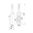 s007011 Тельферний пост e.cs.stand.xac.a.4813.2, чотирикнопковий з кнопкою стоп Enext