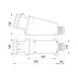 p012009 Силова розетка стаціонарна 5р, 63А, IP67, e.socket.pro.5.63, E.Next