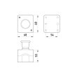 s006015 Кнопковий пост e.cs.stand.xal.d.164, стоп, кнопка-грибок Enext
