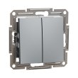 EPH0600162 Вимикач 2кл. прохідний, сталь, ASFORA, Schneider Electric