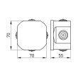 p016001 Коробка розподільча зовнішня 80х50мм, біла, e.db.pro.d80.50, E.Next