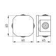 p016107 Коробка розподільча зовнішня 50х50мм, сіра, e.db.pro.d50.50u, E.Next