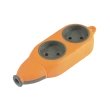 LMK75001 Колодка накладна 2м помаранчева, без з.к., 10А, 220V, Lemanso