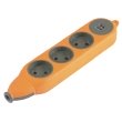 LMK75005 Колодка накладна 3м + 2USB помаранчева, без з.к., 10А, 220V, Lemanso