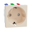 NU305744 Розетка з з.к. і шторками, бежева, New Unica, Schneider Electric