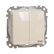 SDD212105 Вимикач 2кл., IP44, бежевий, Sedna Design, Schneider Electric