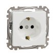 SDD111022 Розетка з з.к. і шторками, біла, Sedna Design, Schneider Electric