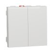 NU321118 Вимикач 2кл., 2 модулі, білий, New Unica, Schneider Electric