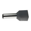 A0060120010 Ізольований наконечник втулковий на 2 проводи АСКО TE 4.0-12 сірий (уп./100шт.)